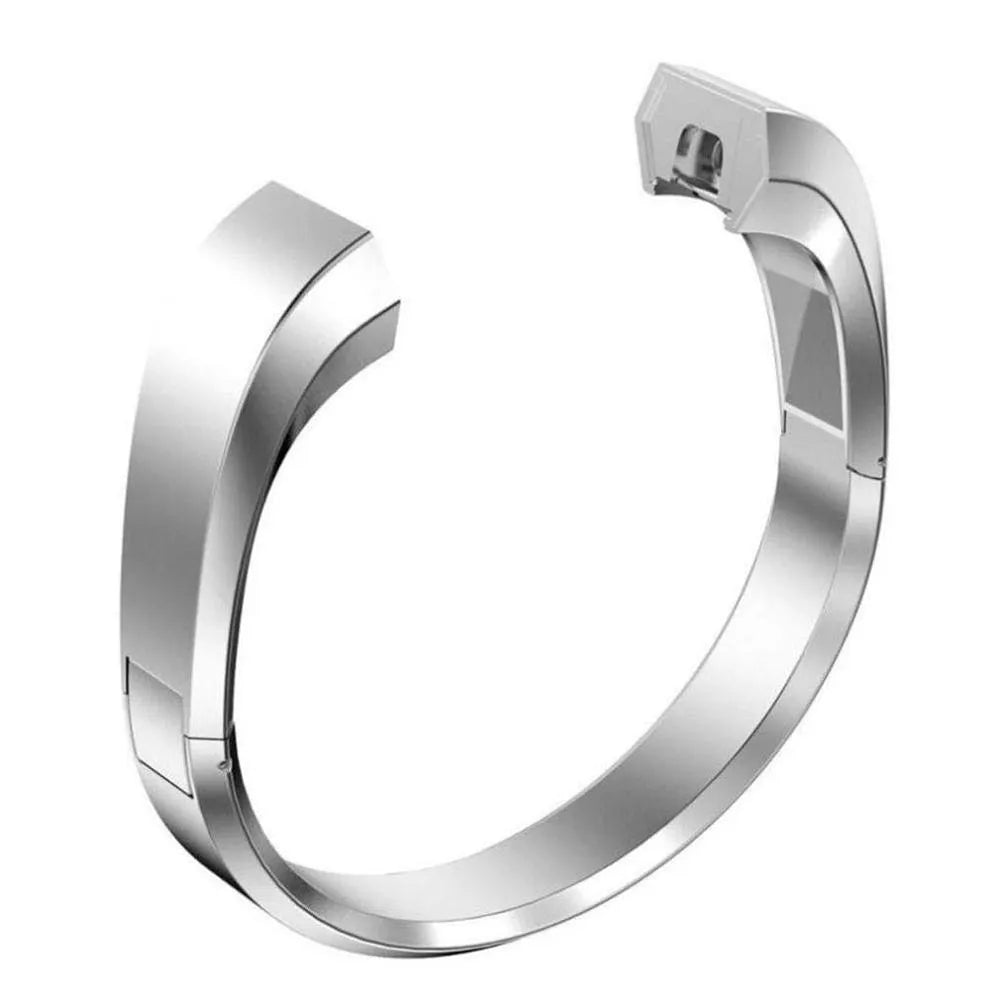 Stainless steel Fitbit Alta replacement watch band with deployment clasp in four colour options.