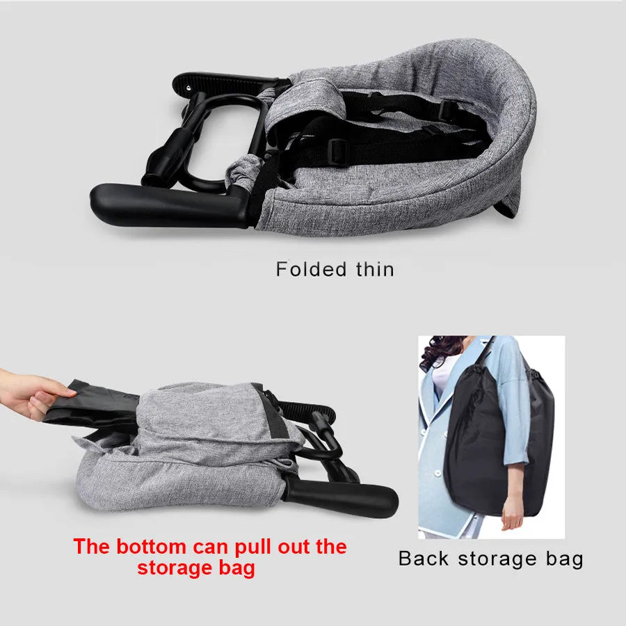 Portable baby dining cover seat with safety belt on a dining chair