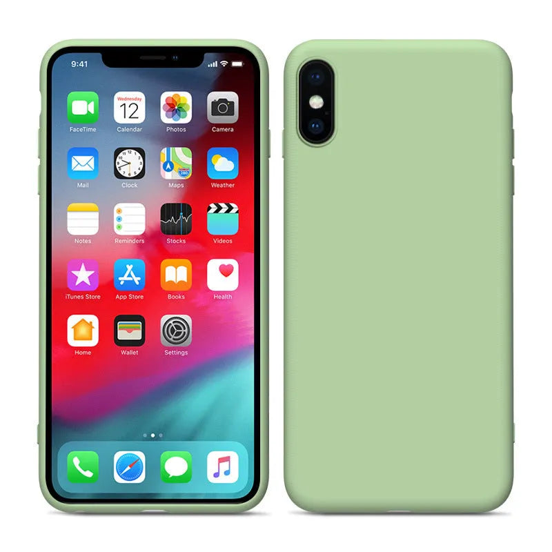 Soft TPU silicone phone case for iPhone 12 and 13 series, solid colour protective cover