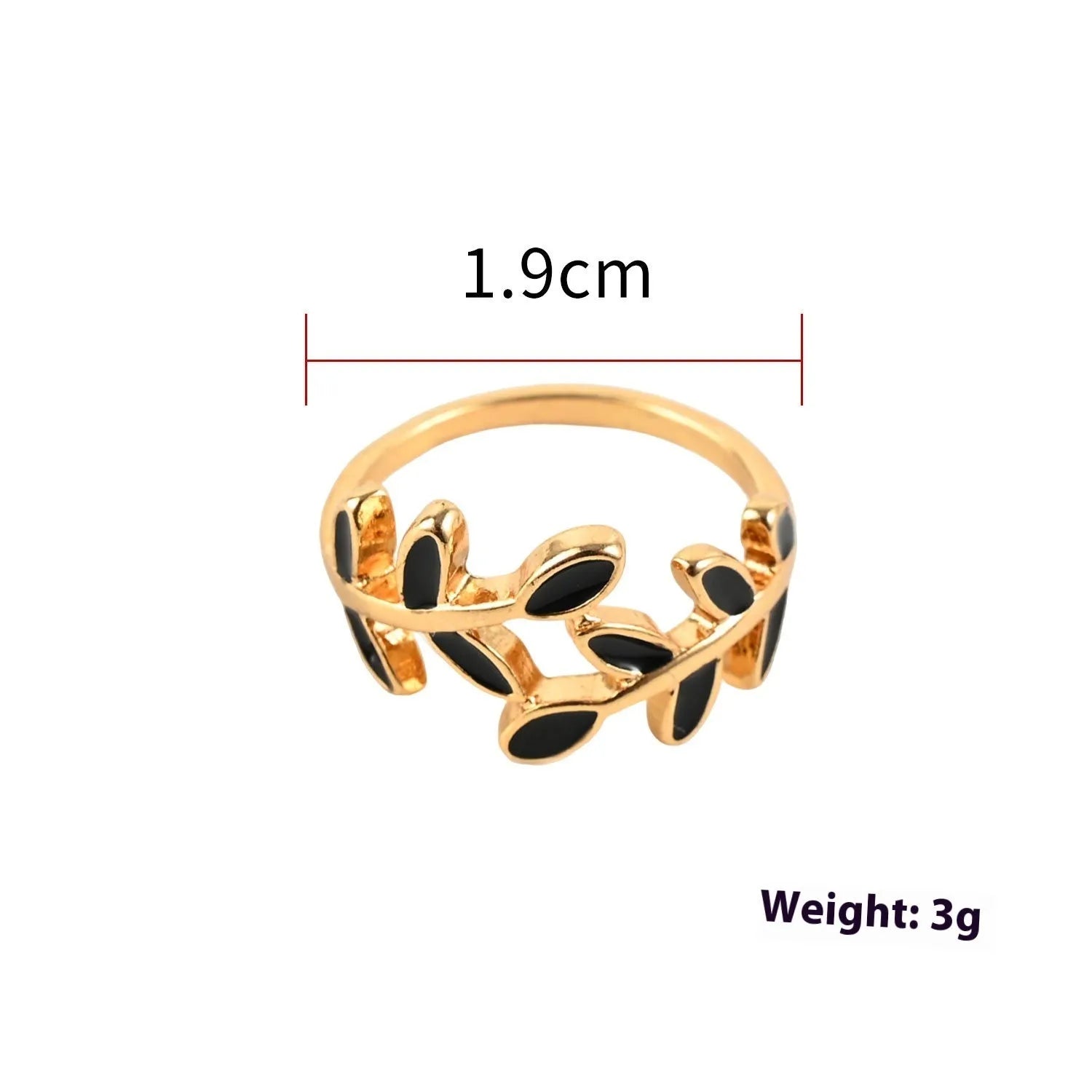 Gold acrylic leaf geometric fashion ring with electroplated finish and flower shape