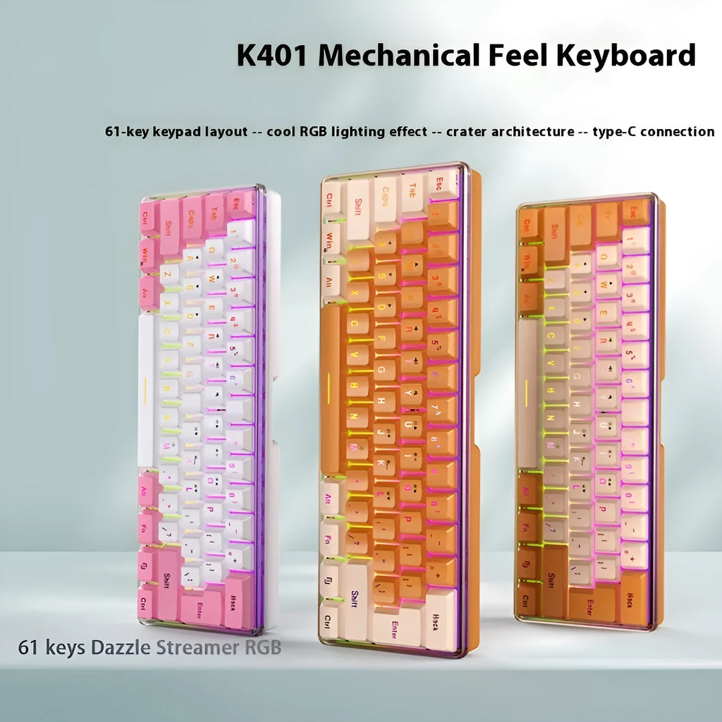 Simple Home Small RGB keyboard with K401 black finish, compact 30cm size, and colour backlighting