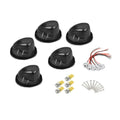 LED roof cab marker light kit with yellow lens, T10 bulbs, bases, and screws for truck or van