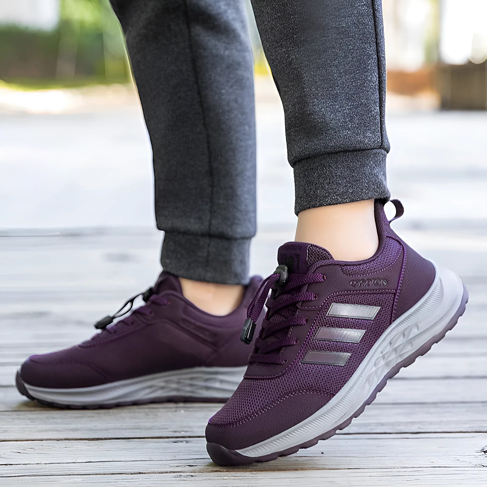 Men's and women's mesh mom shoes with elastic band and non-slip sole in multiple colours