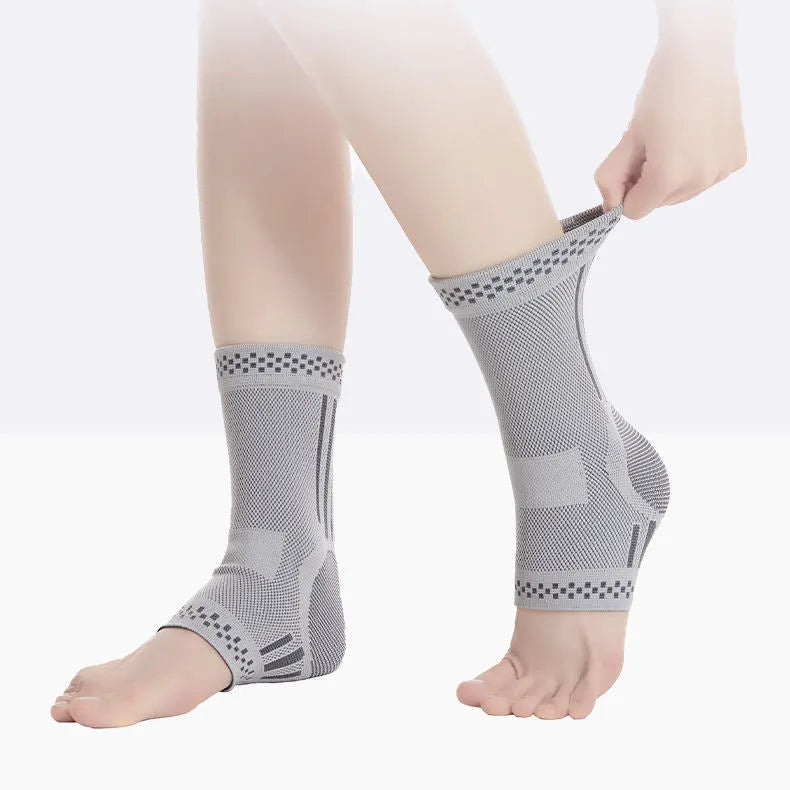 Graphene ankle brace compression sleeve for sprained ankle support with breathable fabric