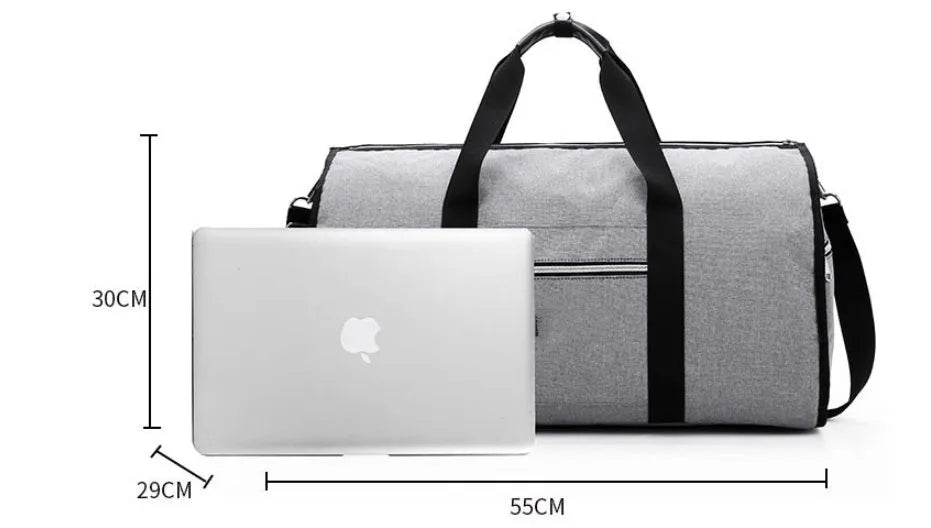 Medium cylinder travel bag in Oxford cloth with 36-55L capacity shown in black colour