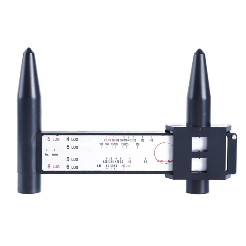Digital hole distance measuring tool for wheel hub modification with electronic display