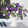 Plastic European courtyard garden flower container with 12-fork design in rose colour