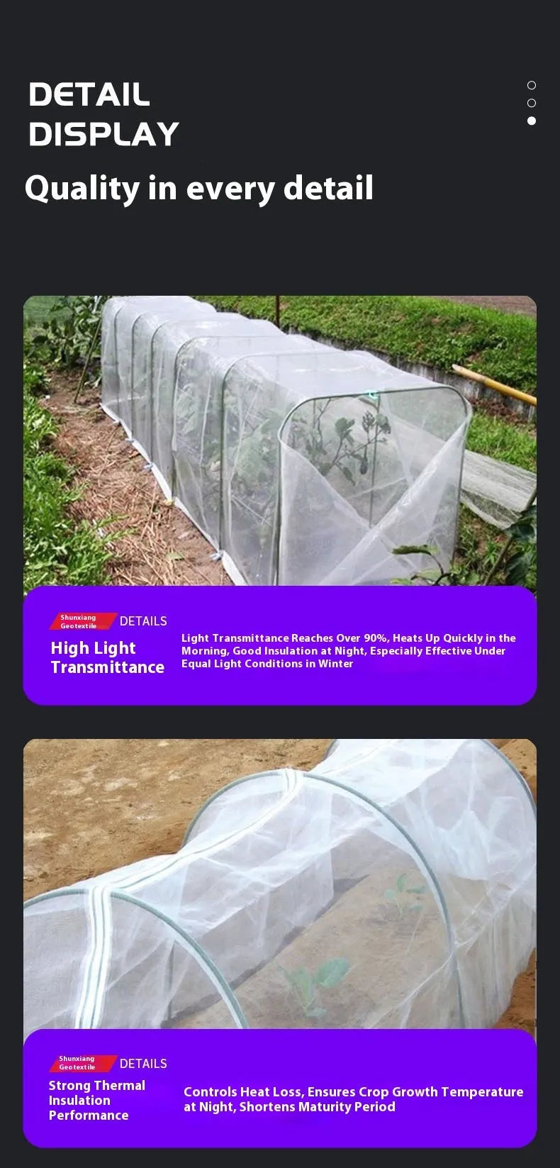 4x8 metre plastic greenhouse cold film for vegetable shed insulation