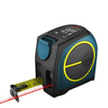 Black rechargeable infrared laser rangefinder digital display tape measure with 5M nylon coated tape, DT10, 0.01 mm accuracy