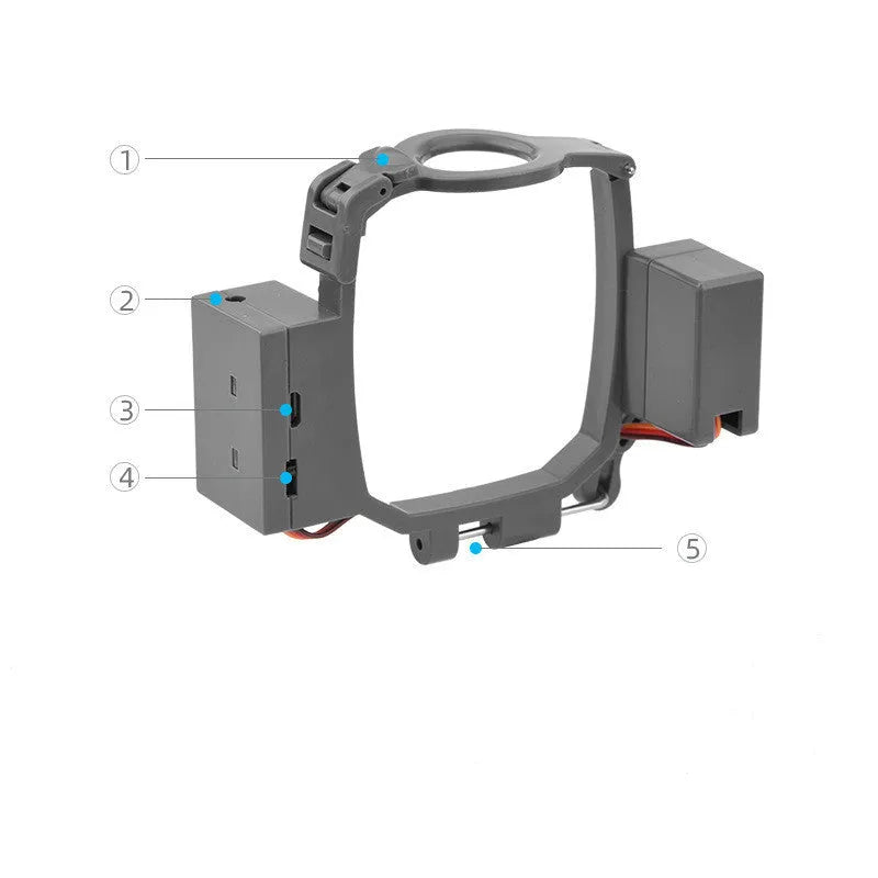 DJI Mavic 2 airdrop thrower in grey ABS with bottom tripod and release mechanism
