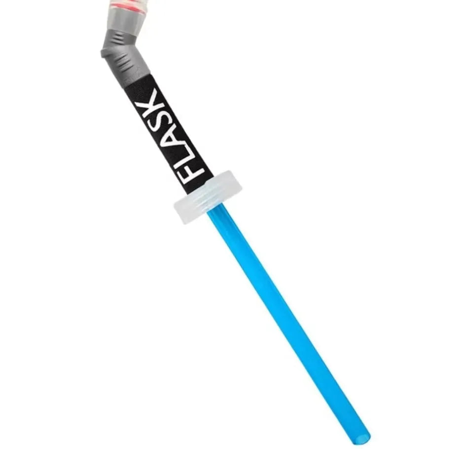 Plastic portable straw with suction tube for mountain climbing and biking.
