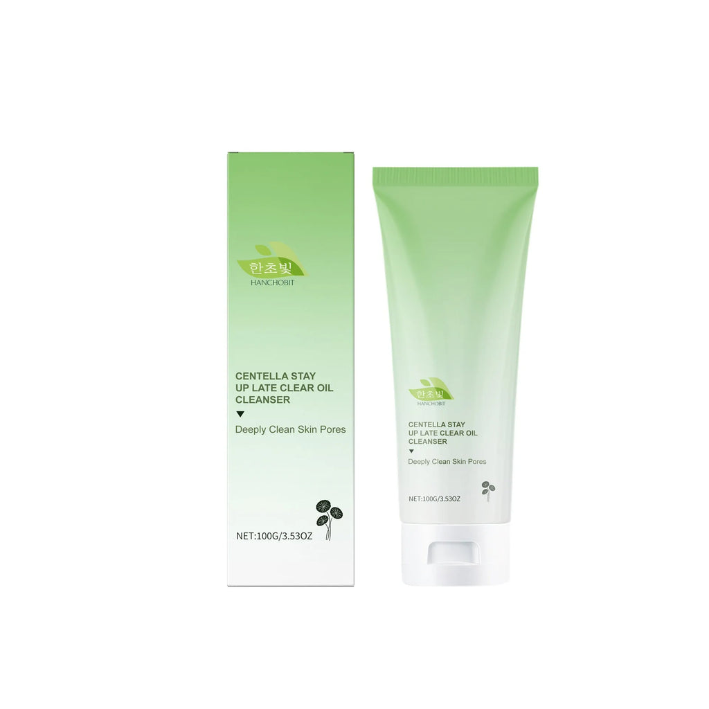 100g bottle of Centella Stay Up Late Clear Oil Cleanser, a transparent facial cleansing oil.