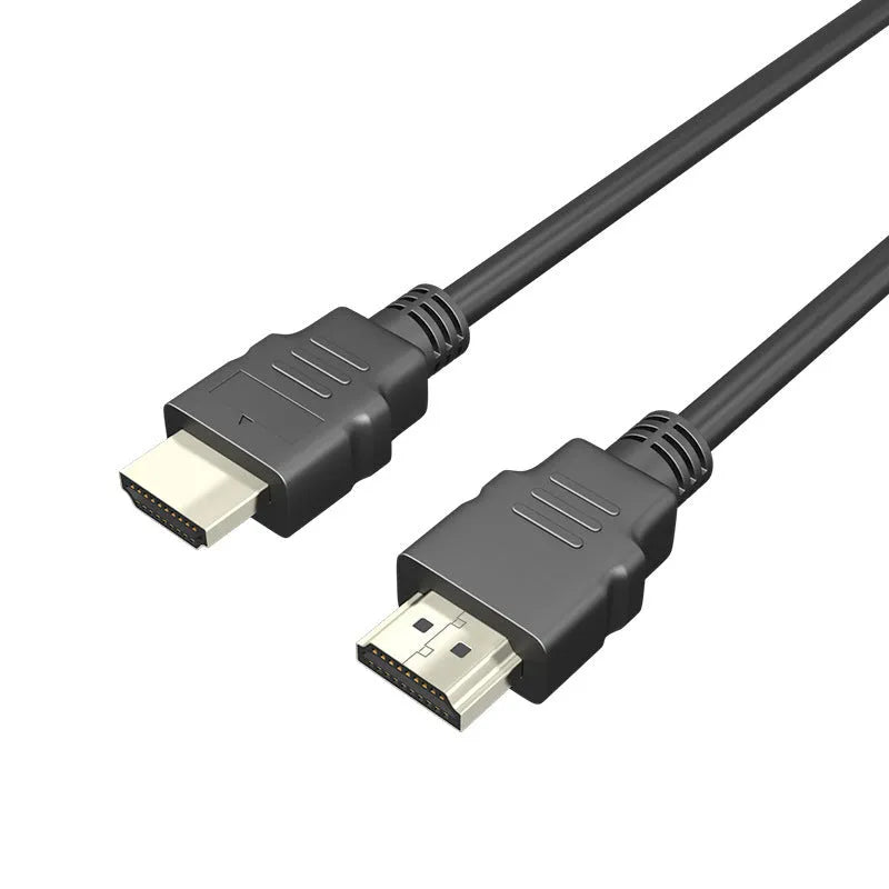 Black HDMI cable with nickel-plated connectors for set-top box connections in multiple lengths