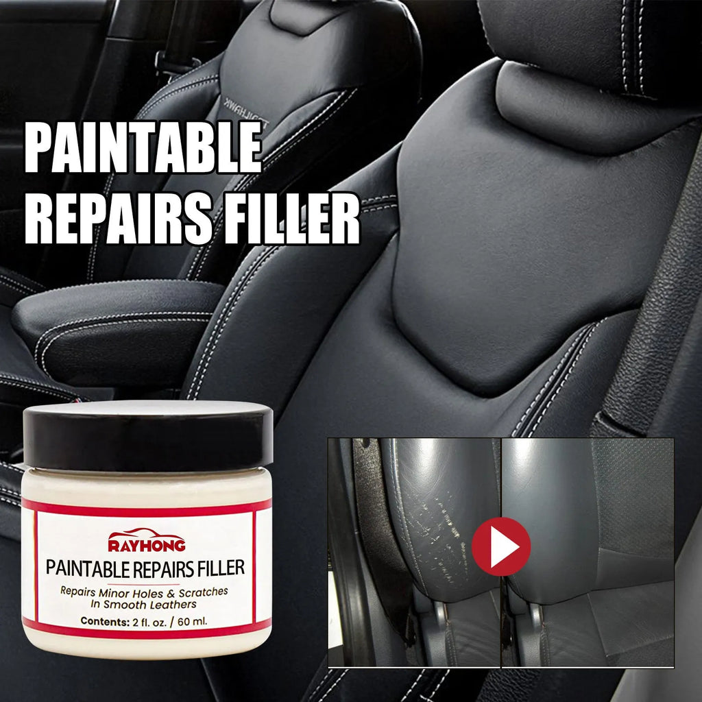 60ml tube of leather repair paste for car seats and sofas measuring 5cm by 4.4cm