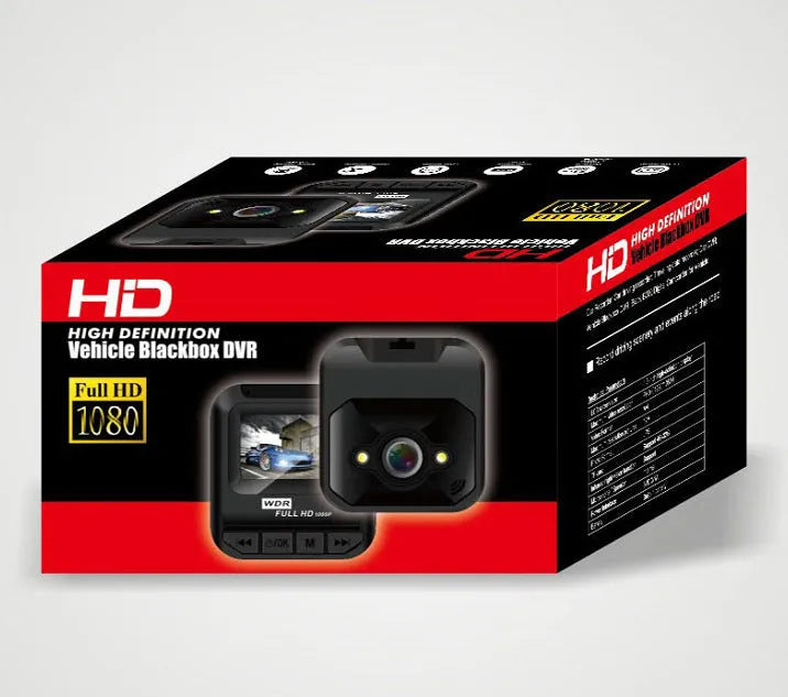 HD driving recorder, black, 31*57*61 mm, 140° angle, 12MP, front windshield mount