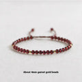 Hand-woven red garnet bracelet with flexible wire construction and national tide style