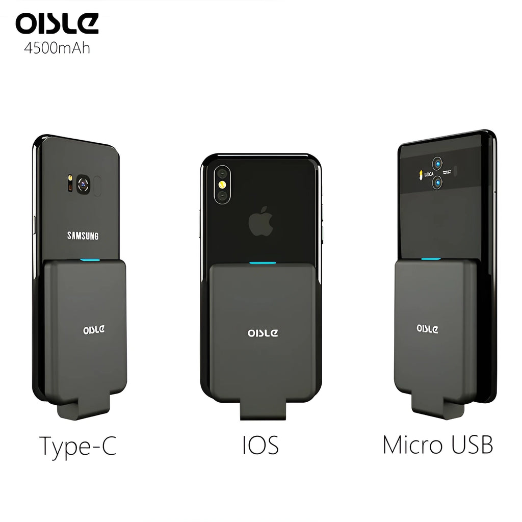 4500mAh back clip battery for phones in multiple colours showing slim 9mm profile