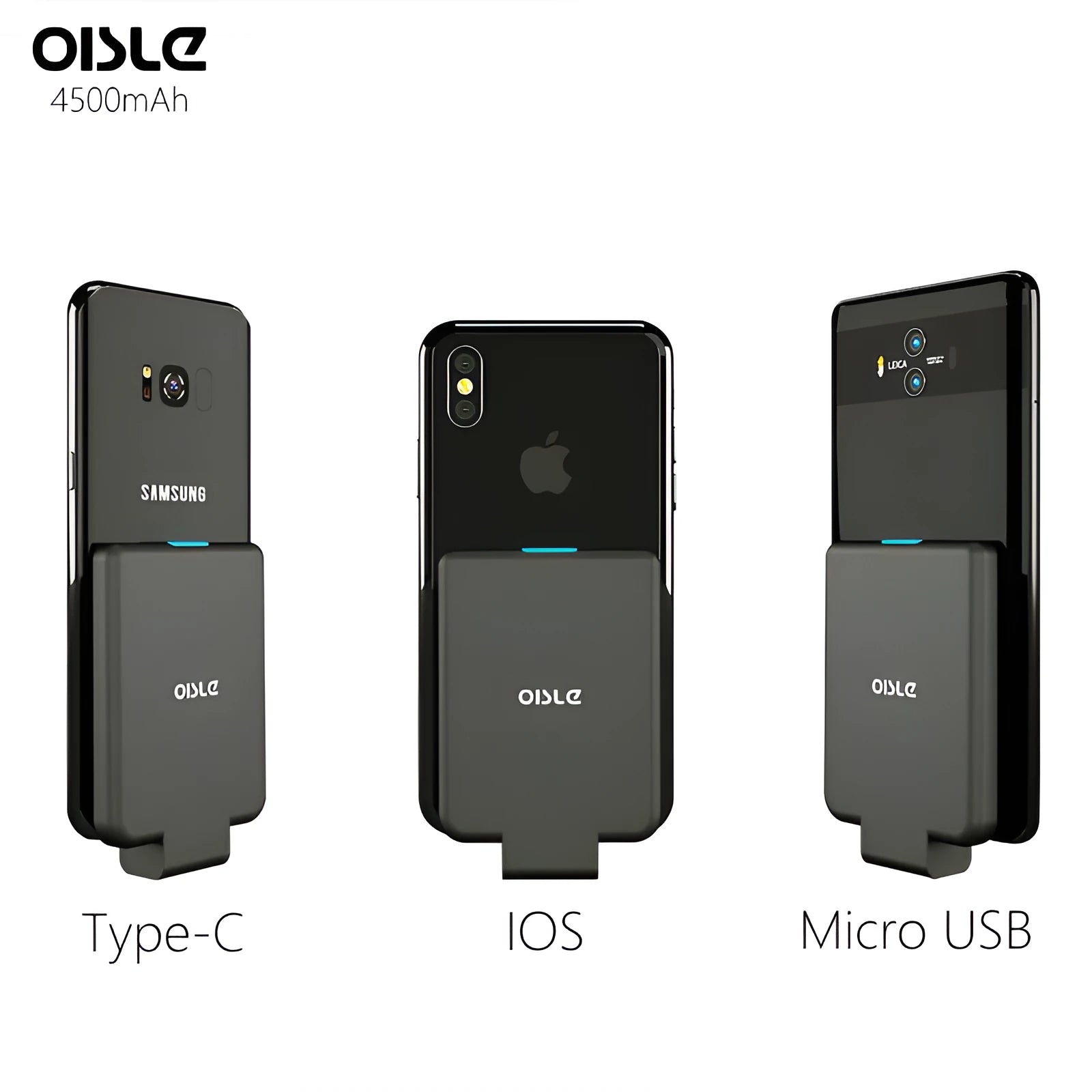 4500mAh back clip battery for phones in multiple colours showing slim 9mm profile