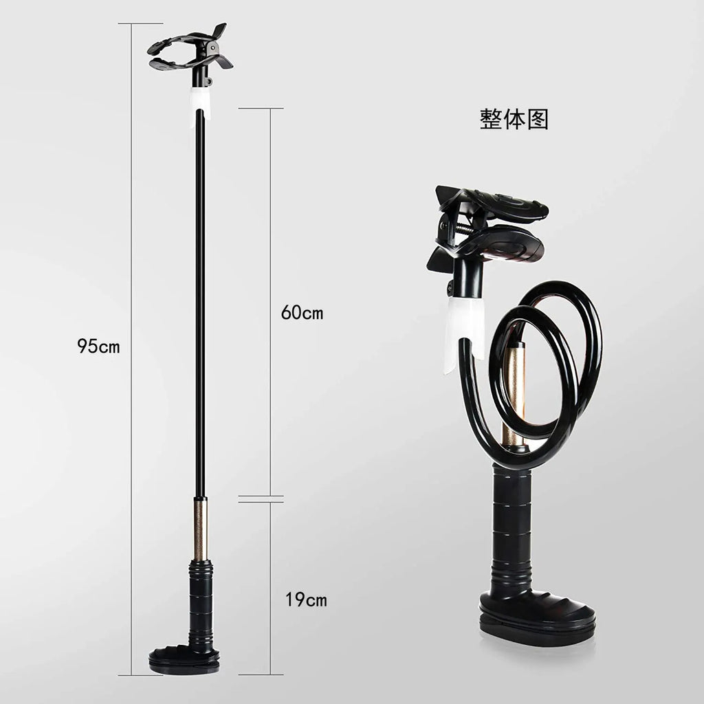 Black and white ventilator hose bracket with aluminium alloy construction measuring 95cm length