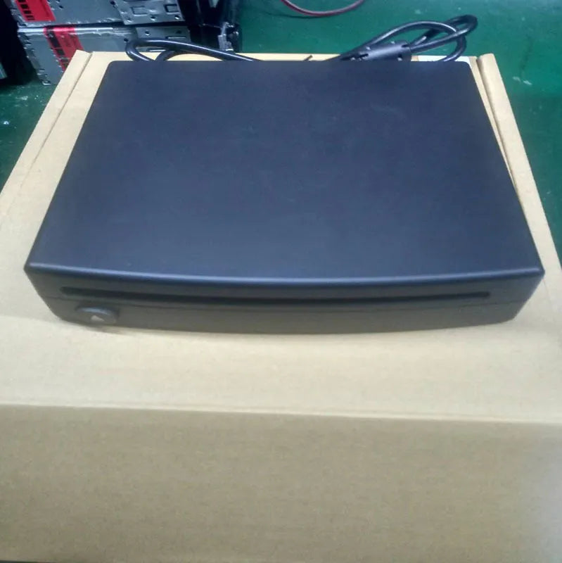 Black Android car suction mount display system with USB interface connection