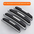 Black plastic silicone car door edge protection bumper strips, four pieces shown.