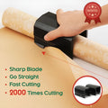 Creative roll paper scroll packaging plastic cutter in black, red or green colour