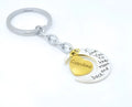 Zinc alloy double-sided engraved keychain with Love You to the Moon and Back message