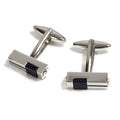 Men's alloy cufflinks with starry sky stone and diamond, silver colour, plain pattern, 100x100x96mm