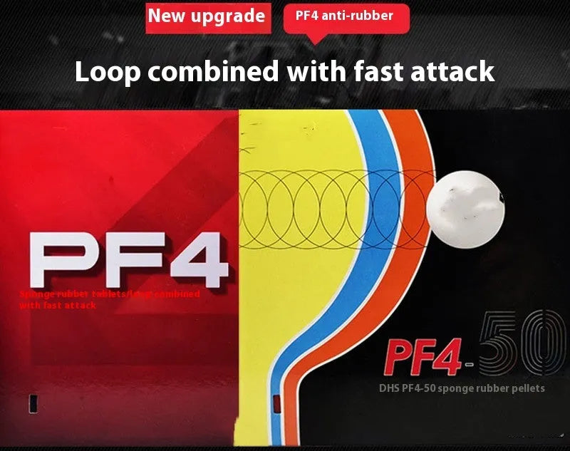 Fast Attack Sticky Classic-50 table tennis racket with red or black PF4-50 rubber options.