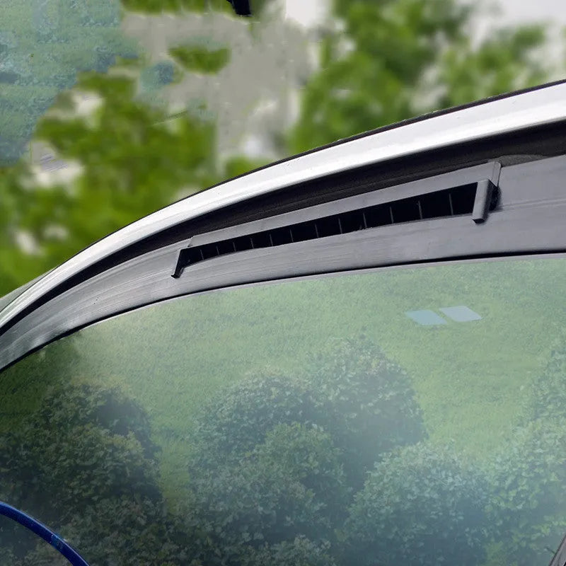 Black and white USB car ventilation fan for dashboard air circulation