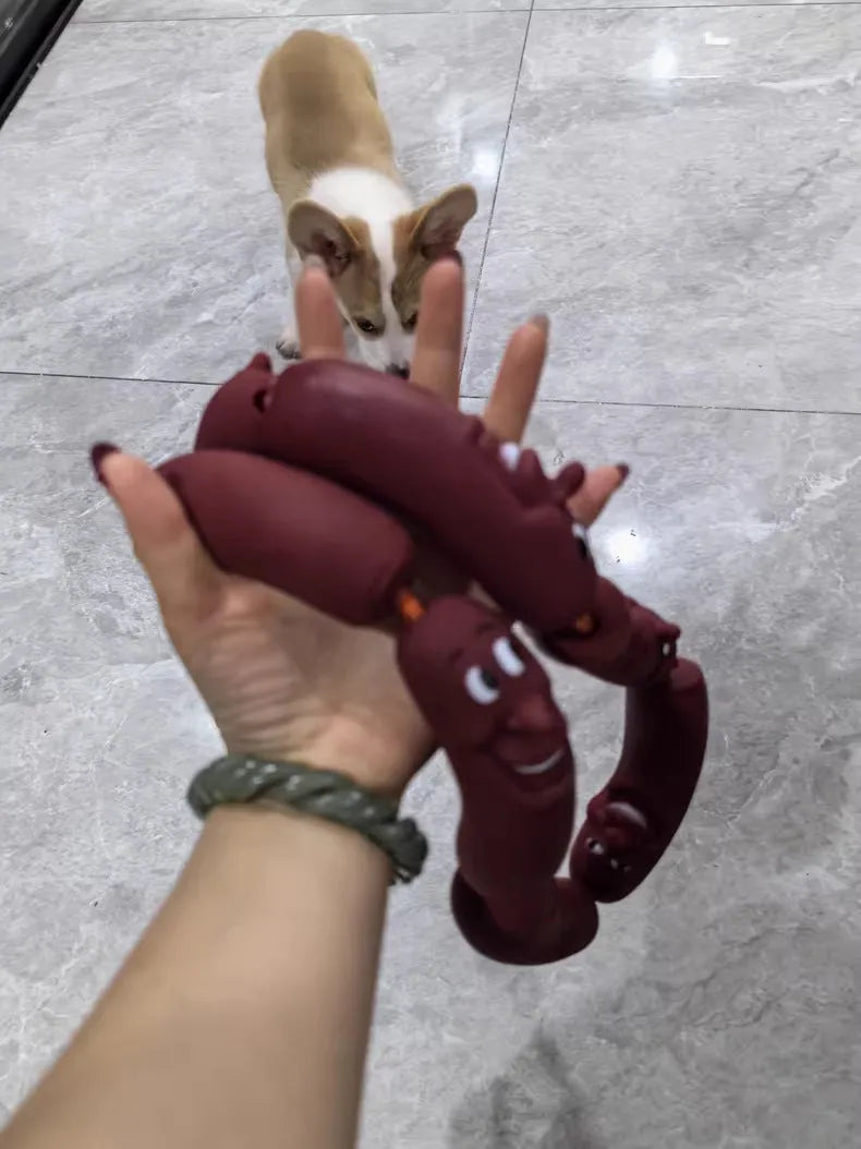 108cm thick rope dog traction chain lead with funny sausage design for small medium pets