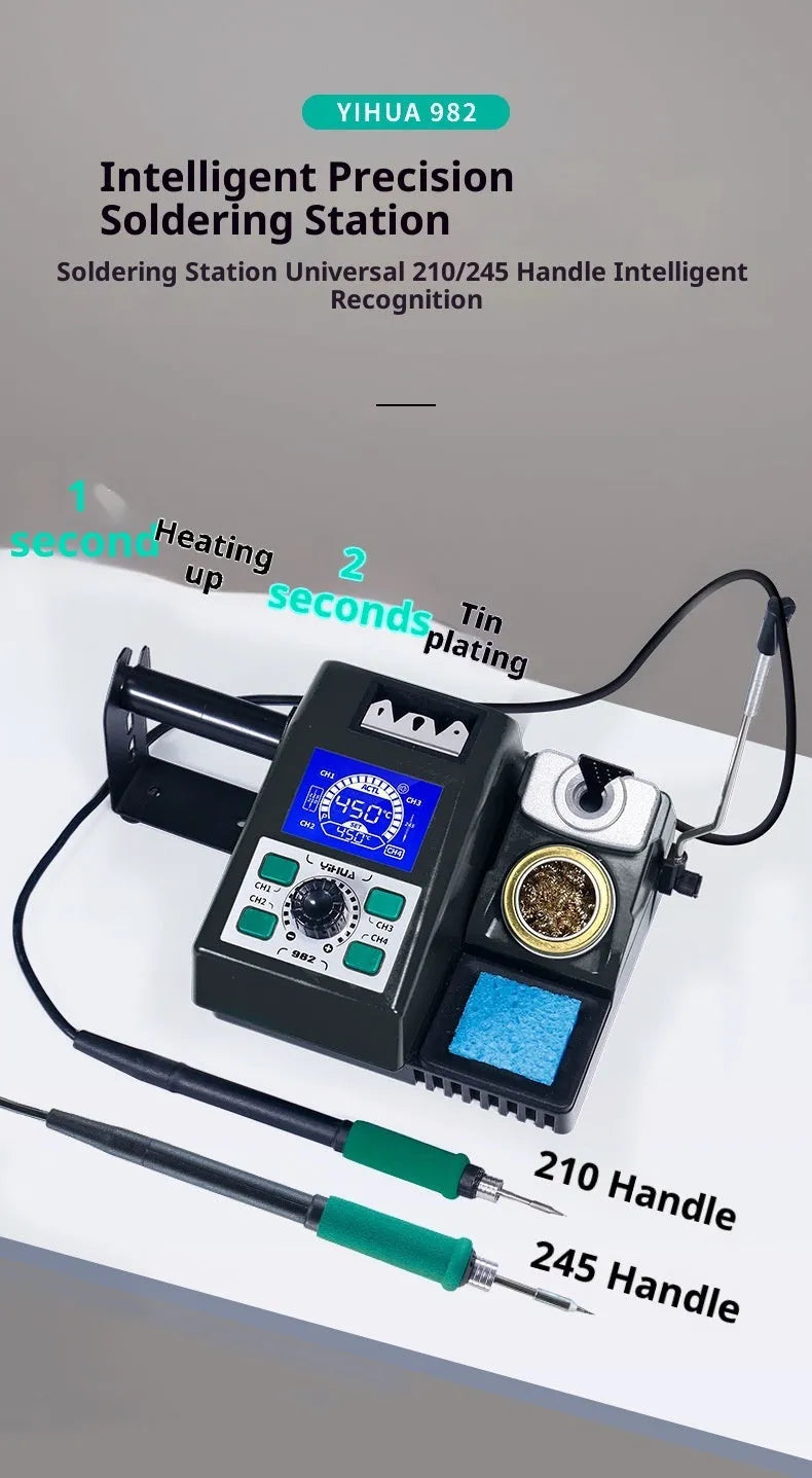 210 welding station smart nano precision soldering station in green with integrated heating core for phone repair