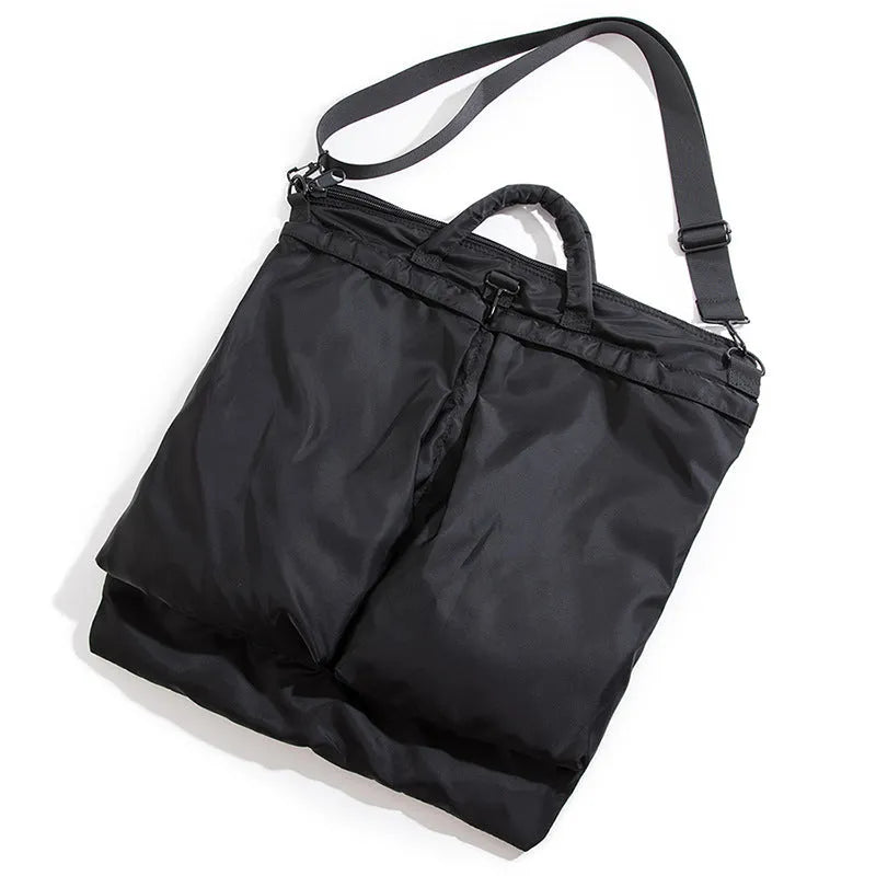 Oxford cloth large capacity computer messenger bag in solid colour for men, available in black, gray, green