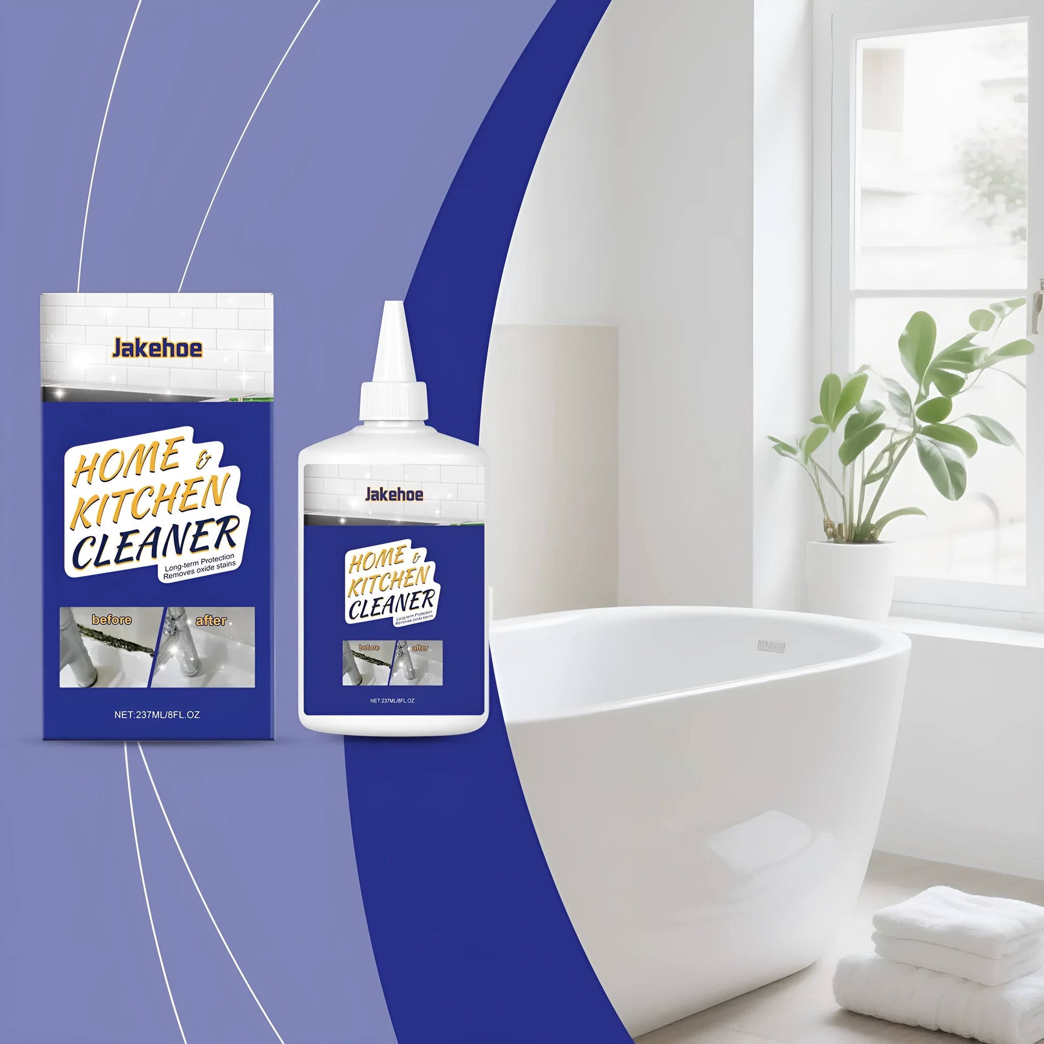 237ml multi-purpose decontamination gel in a 7.4x14.5cm tube for household kitchen and bathroom cleaning