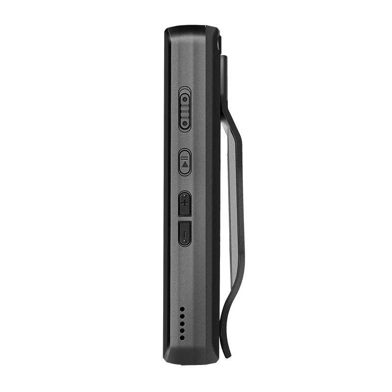 DSJ-S11 black body worn camera showing compact design, lens, and display screen.