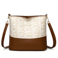 Brown soft PU leather messenger bag with internal phone and file compartments