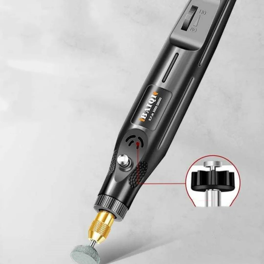 Small handheld 12W right angle grinder with metal grinding disc for weld seam polishing
