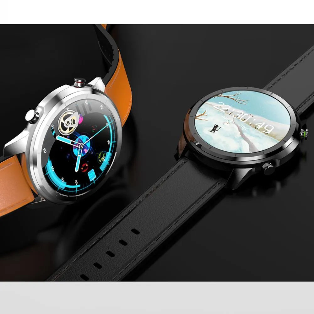 LEMFO LF26 smart bracelet in Black on a wrist, showing its 1.3-inch screen.