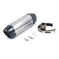 51mm stainless steel motorcycle exhaust pipe modification kit with small hexagonal connector and muffler