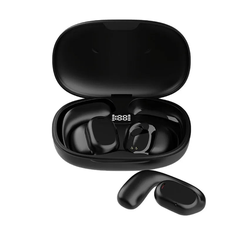 Wireless Bluetooth translation earphones with noise reduction in black colour