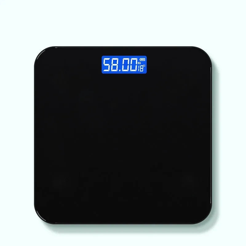 USB rechargeable electronic body weight scale in Cross Black, Cross Rose Red, or Cross White colour options