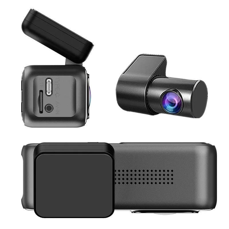 WiFi-connected driving recorder with 1.2-inch screen showing HD 2K video recording capability