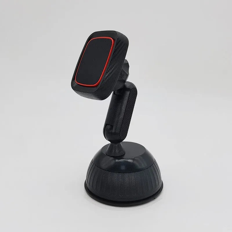 Black car air vent phone holder with long brush clamp for universal vehicle mounting