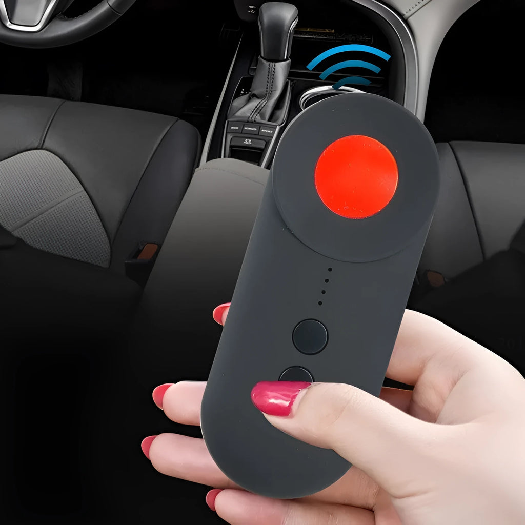 Black ABS plastic surveillance detector device for GPS, wifi signals, and hidden camera detection