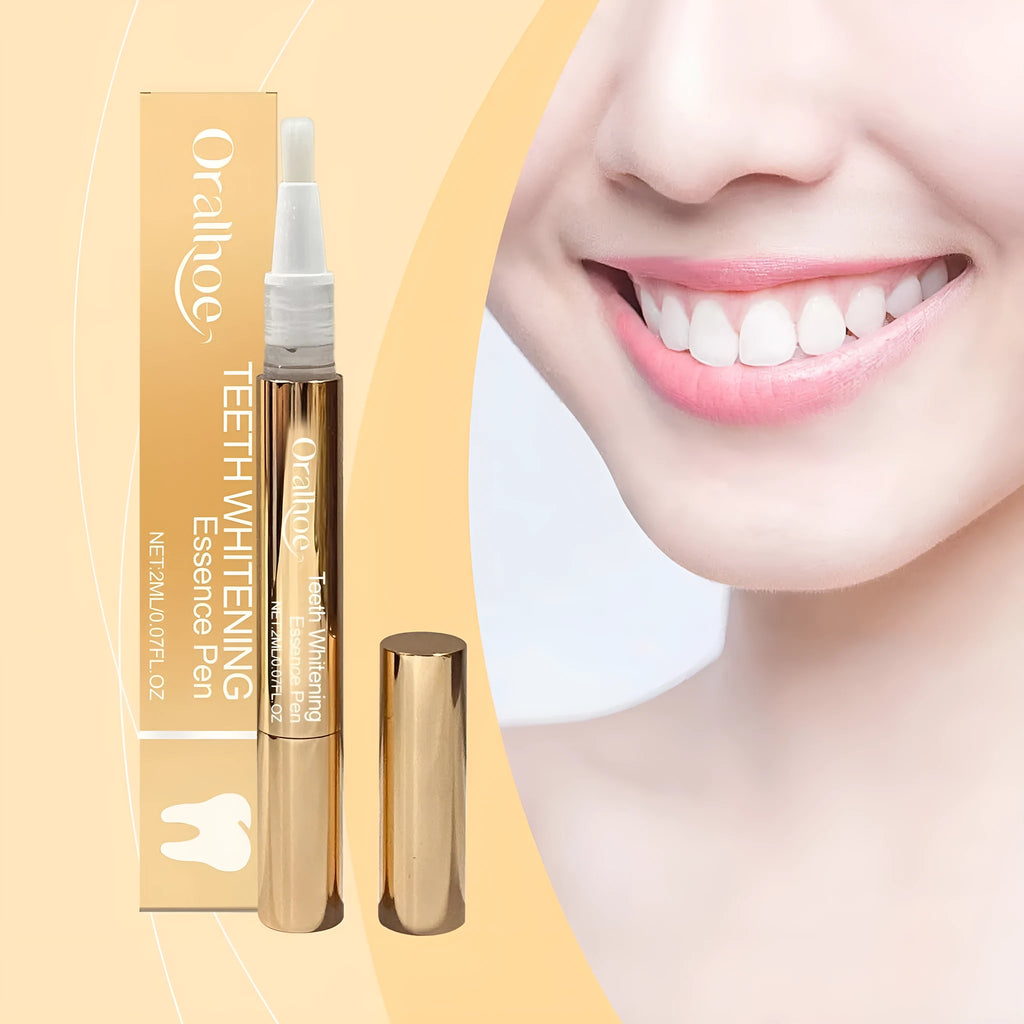 Portable oral care toothbrush pen for teeth whitening, 2ml capacity.