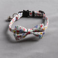 Idyllic cat collar made from soft cotton fabric in Brown colour with bow attached