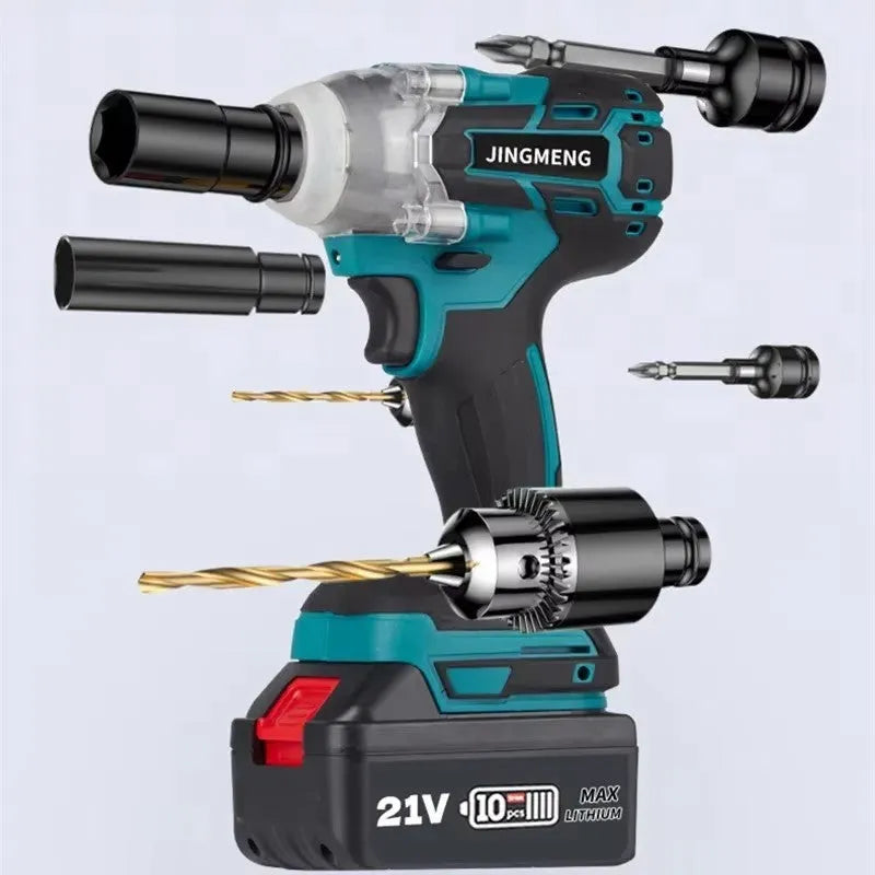 21V brushless electric impact wrench hand drill with lithium battery