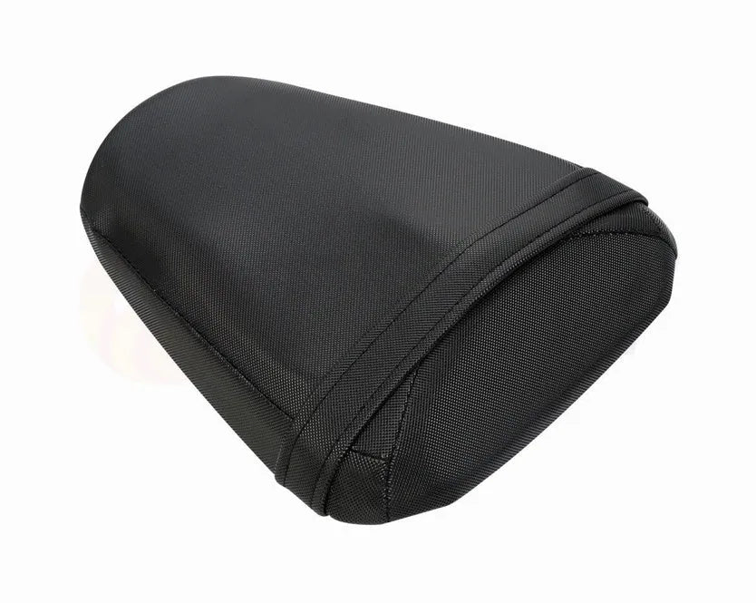 Waterproof PU leather seat cover for Suzuki GSXR1000 motorcycle on a front seat.