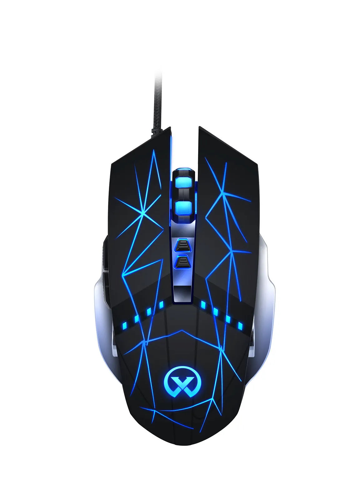 USB optical gaming mouse with silent click, touch roller, 1.5m cable, available in black, rubber or white