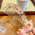 Crystal glue glossy resin comb in compact size under 10cm length